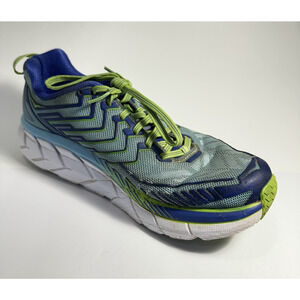 Hoka One One Clifton 4 Men’s Size 9 Blue Green Running Shoes Athletic Cushioned